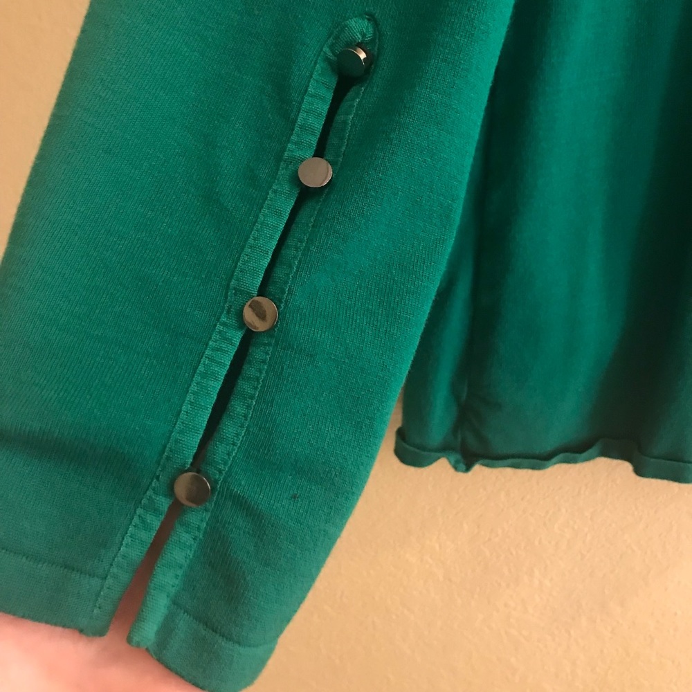 ❤️ Ladies size medium lovely green three-quarter length sleeve sweater - Picture 7 of 8